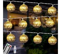 Vegena Luci a Stringa LED, 4.5 M 30 LED Catena Luminosa Interno USB LED Lampade Ghirlanda con Telecomando 8 Modalità di Dimmerabili Per Giardino, Casa, Feste, Natale, Matrimonio, Decorazioni, Oro