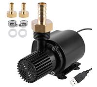 Vegena Mini pompa dell'acqua, pompa sommergibile, 500 l/h, pompa per acquario, DC 5 V, USB, pompa dell'acqua per acquario, ultra silenziosa, con cavo di alimentazione da 1,5 m, 2 ugelli in ottone per