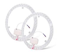 Vegena Modulo LED per Plafoniera, Confezione da 2 Modulo ad Anello a LED 36W, Modul LED Plafoniera Bianco 6000K, Set di Conversione per Led Plate Ad Anello, Ø 23 cm, per Scheda LED Retrofit Ricambio