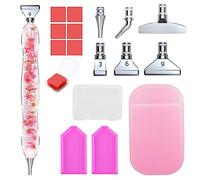 Vegena Penna Diamond Painting Kit, Diamond Painting Accessori Penna con 6 Pennarelli Intercambiabili in Metallo, per Pittura con Diamanti, Strumento per Pittura con Diamanti Fai da Te