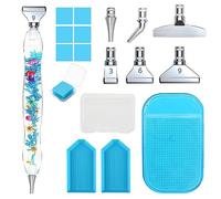 Vegena Penna Diamond Painting Kit, Diamond Painting Accessori Penna con 6 Pennarelli Intercambiabili in Metallo, per Pittura con Diamanti, Strumento per Pittura con Diamanti Fai da Te