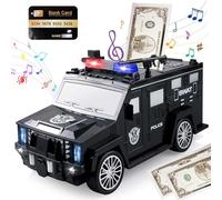 Vegena Salvadanaio per bambini - Salvadanaio elettronico per bambini Garcon, Camion blindato Salvadanaio Maiale, Salvadanaio magico con serratura a codice, carta di credito, allarme antifurto ed