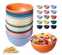 Vegena Set di 15 ciotole per cereali, 700 ml, ciotole per insalata, infrangibili, riutilizzabili, in plastica, per insalata, cereali, pasta, ramen