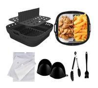 Vegena Set di 5 stampi in silicone per friggitrice ad aria calda, 21 cm, accessori per friggitrice ad aria calda, compatibile