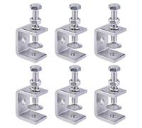 Vegena Set di morsetti a C, 6 morsetti a C, in acciaio inox 304, resistente a C, con ampie aperture per ganasce, lavorazione del legno, morsetto per la lavorazione del legno, saldatura, carpenteria