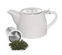 Vegena Teiera con setaccio, teiera in ceramica da 500 ml, con colino da tè in acciaio inox rimovibile, Teapot Ceramic, infusore a maglia fine, teiera in porcellana per un piacere più lungo del tè