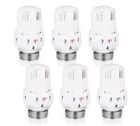 Vegena Testa Termostatica, 6 Pezzi Testina di Termostato Radiatore M30 x 1,5, Valvole Termostatiche, Valvola del Radiatore Sostituzione Termosifone Valvole