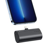 Veger PlugOn Lightning - Power Bank da 5000 mAh con connettore Lightning USB integrato per prodotti Apple, con capacità di ricarica 1x 20W / PD3.0