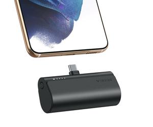 Veger PlugOn Type-C - Power Bank da 5000 mAh con connettore USB Type-C integrato, 1x potenza di ricarica da 20W / PD3.0