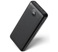 VEGER Power Bank 30000mAh, PD 20W QC 3.0 Ricarica Rapida Caricatore Portatile, 4 Uscite e 2 Ingressi con LED Display Digitale Batteria Esterna Compatibile con iPhone/Samsung/Huawei/iPad (Nero)