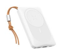 Veger MagOn - Power Bank Wireless Magnetico - 10000mAh, carica 3 dispositivi contemporaneamente, dimensioni e peso contenuti - bianco