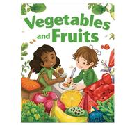 Vegetable and Fruits Coloring Book: Fun & Educational Easy-to-Color Pages for Toddlers, Preschool, and Kindergarten Kids Ages 3-8.