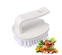 Vegetable Brush Scrubber - Ergonomic Washing Cleaner, Compact Veggie Wash Tool with Firm Bristles, Multiuse Scrubbing Brush for Fruit Egg Potato Cleaning, Kitchen Cleaning Accessory, Sink Tile Pan Scr