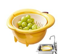 Vegetable Colander, Quick Drain Bowl, Kitchens Strainer with Cute Compact Shape, Food Rinse with Large Capacity Size, Kitchen Gadgets, Home Accessories for Spaghetti Lettuce Fruit Salad Pasta Washing