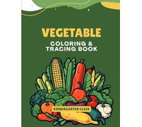 Vegetable Colouring and tracing book - English