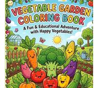 Vegetable Garden Coloring Book: Fun & Easy Vegetable Coloring Book for Kids Ages 3-8 | Cute, Simple, and Educational Pages for Early Learning
