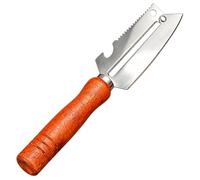 Vegetable Peeler Kitchen - Wood Handle Stainless Steel Cutter, Ergonomic Fruit Peeling Tool, Multi Function Gadget, Bottle Opener | Home Restaurant Cafe Dorm Hotel Meal Prep Cooking Tool