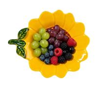 Vegetable Plate Ceramic - Embossed Decorative Dinnerware | Pumpkin Bowl Vegetable Dish - For Breakfast Desserts Frutta Snack Party Family Gathering Holiday Dinner