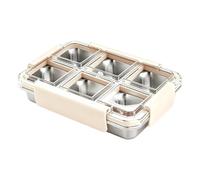 Vegetable Serving Tray | 6-Compartment Leakproof Board, Leakproof Container | 24.5*17*4.9cm/9.6*6.7*1.9 In Dip Tray With Lid For Brunch Lunch Dinner Housewarming