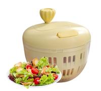 Vegetable Spinner, 800 ml Produce Dryer With Non-Slip Base, Wash Bowl and Built-in Colander For Fruit and Vegetable Cleaning, Crisp Kitchen Prep Tool For Camping, Picnic, Outdoor Use