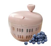 Vegetable Spinner, 800 ml Produce Dryer With Non-Slip Base, Wash Bowl and Built-in Colander For Fruit and Vegetable Cleaning, Crisp Kitchen Prep Tool For Camping, Picnic, Outdoor Use