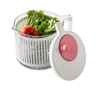 Vegetable Spinner - Manual Salad Washer Bowl, Fruit and Lettuce Washing Bowl Kitchen Tool for Quick Drying, Portable Meal Prep Strainer for Home Apartment Camping Picnic Dorm RV Use, Easy Clean Design