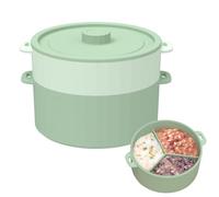 Vegetable Steamer Microwave | Silicone Double Layer Multifunctional | Cooking Steamer Microwave Veggie Bowl,for Baby Food Corn Pasta Meal Preparation Home Kitchen Restaurant