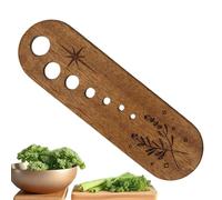 Vegetable Stripper Tool, Wooden Peeler Cutter, Multi Hole Separator, Kitchen Prep Device for Home Kitchen Apartment Restaurant Meal Preparation Holiday Cooking Dish Garnishing Use 6.3x1.81x0.24 Inches