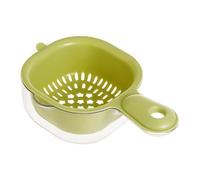 Vegetable Washing Basket,Small Berry Colander | Double Drain Wasshing Colander with Handle, 2-in-1 Collander with Bowl Set Kitchen Gadget for Spaghetti, Noodles, Beeans
