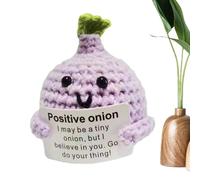 Vegetali Crochet Supporto Emozionale - Giocattolo Di Crochet Coniglietto Fatto A Mano | Cipolla Cipolla Decorazione Crochet Coniglietto | Carina Carta Di Ritenzione Allontana La Bambola Dei Disegni An
