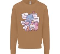 Vegetariani Animali Vegan Uomo Felpa Maglione