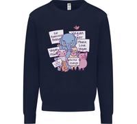 Vegetariani Animali Vegan Uomo Felpa Maglione