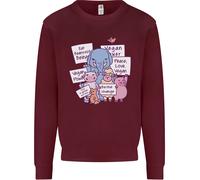 Vegetariani Animali Vegan Uomo Felpa Maglione