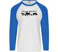 Vegetariano Animali Amici Non Cibo per Vegani Uomo L/S Baseball T-Shirt