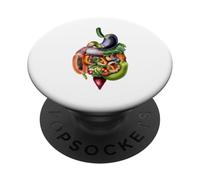 Vegetariano Vegano Mangiare Sano PopSockets PopGrip Adesivo