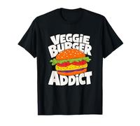 Veggie Burger Amante Retro Grafica Maglietta