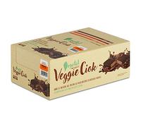 Veggie Ciok 40 g albicocca - Barretta proteica 100% vegetale - Vegan - Proteine di pisello ricoperte di cioccolato fondente - Gusto Arancia - Box 24 Barrette