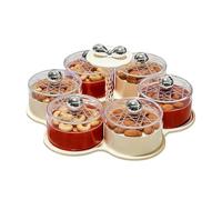Veggie Serving Tray, Divided Serving Tray Rotating Party Nuts Food Platter