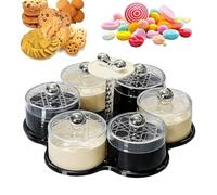 Veggie Serving Tray, Divided Serving Tray Rotating Party Nuts Food Platter