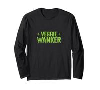 Veggie Wanker Bold Vegan Dichiarazione Maglia a Manica