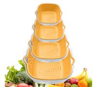 Veggie Wash - Colino per frutta, colino per alimenti e colino 8 x - detergente per frutta, colino per alimenti e colino, filtro per riso e pasta, strumento per a 2 livelli, ispessito per la