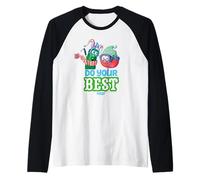 VeggieTales Do Your Best Larry The Cucumber & Bob The Tomato Maglia con Maniche Raglan