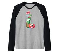 VeggieTales Ho Ho Ho Larry The Cucumber & Bob The Tomato Maglia con Maniche Raglan