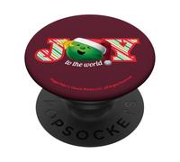 VeggieTales Joy To The World Singing Percy Pea PopSockets PopGrip Adesivo