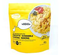 vEGGs, Sostitutivo dell'Uovo, Ideale per la Preparazione di Uova Strapazzate, Quiche, Frittate e Omelette, Equivalente a 15 Uova, Vegano, Confezione Richiudibile Salvafreschezza da 180 gr