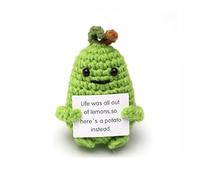 VEghee Creative Pocket Hug Life was All Out, Knitted Wool Potato Doll, Best Gift Boyfriend and Girlfriend Gifts, Sick, Birthday Gift Party, Christmas Decoration Gift (Green)