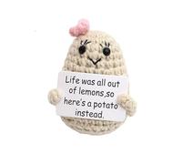 VEghee Creative Pocket Hug Life was All Out, Knitted Wool Potato Doll, Best Gift Boyfriend and Girlfriend Gifts, Sick, Birthday Gift Party, Christmas Decoration Gift (White)