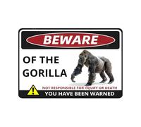 VEGlkj Beware Of The Pig Sign You Have Been Warned Targa in alluminio per porta cartello di avvertimento per recinzione zoo cancello cortile decorazione da parete per casa 20 x 30 cm