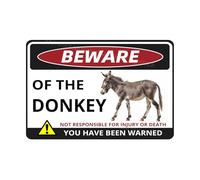VEGlkj Beware Of The Pig Sign You Have Been Warned Targa in alluminio per porta cartello di avvertimento per recinzione zoo cancello cortile decorazione da parete per casa 20 x 30 cm