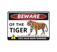 VEGlkj Beware Of The Pig Sign You Have Been Warned Targa in alluminio per porta cartello di avvertimento per recinzione zoo cancello cortile decorazione da parete per casa 20 x 30 cm